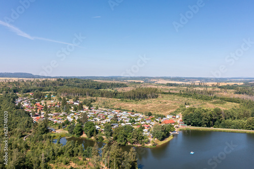 Campingplatz Birnbaumteich Harzgerode Neudorf Luftbildaufnahme