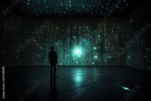 Holographic star map in a dark room © Dan