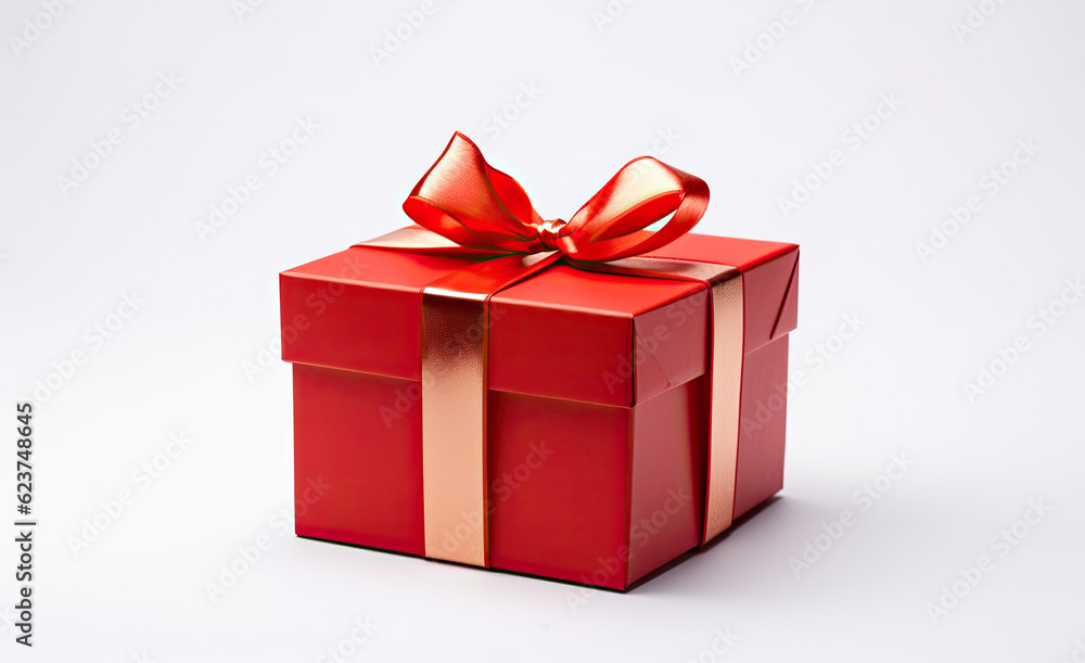 red gift box with ribbon red gift box with ribbon