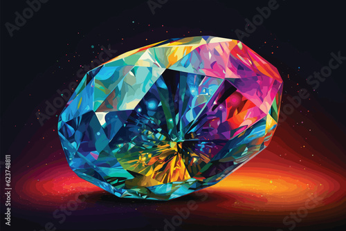 abstract background with diamond
