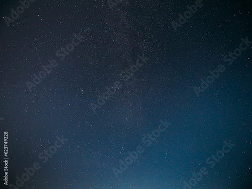 Blue color background Real Night Sky Stars With Galaxy. Natural Starry Sky Background.