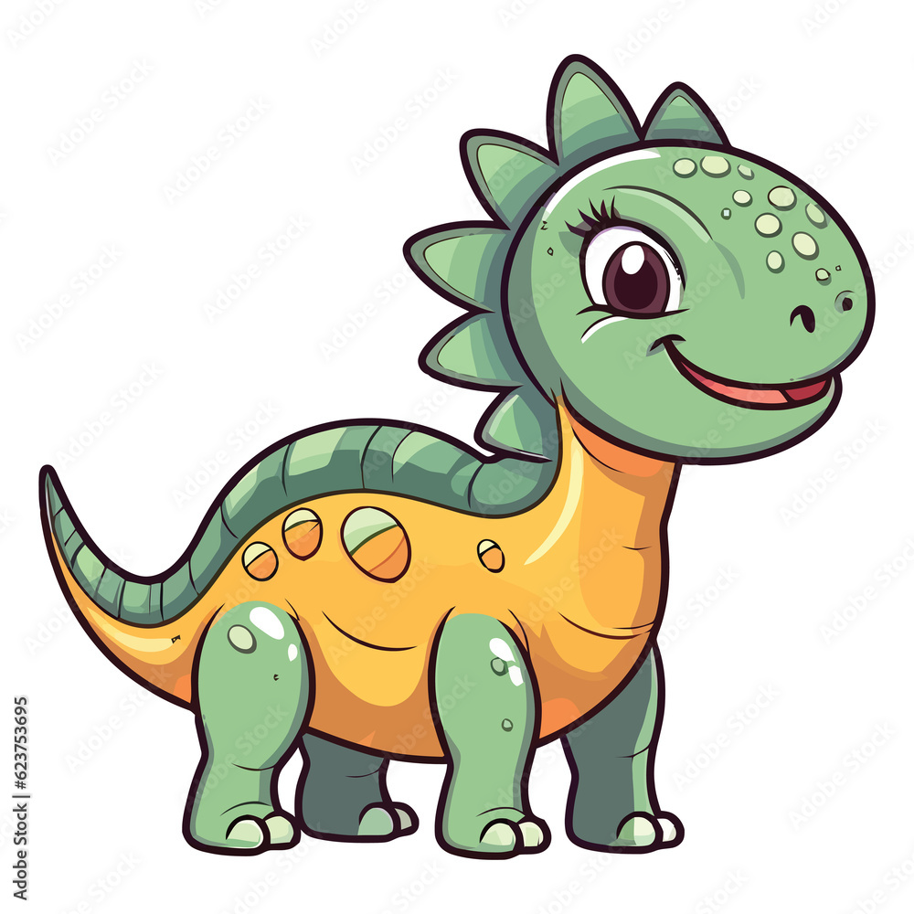 Cute Saurolophus Dinosaur Illustration Cute Saurolophus Dinosaur Illustration
