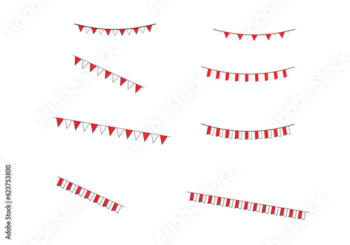 indonesian flag hanging pennants decoration