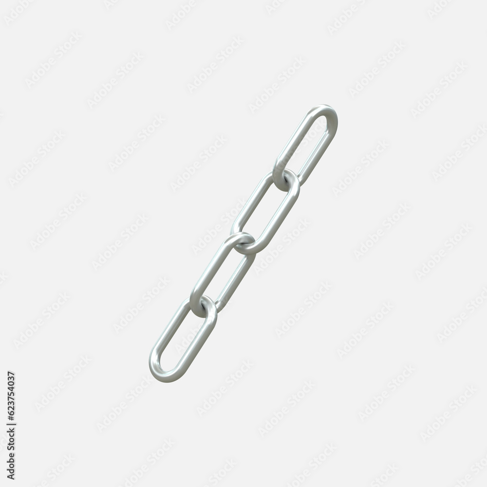 Metal chain illustration of realistic 3d metallic or silver chain links
Metal chain illustration of realistic 3d metallic or silver chain links