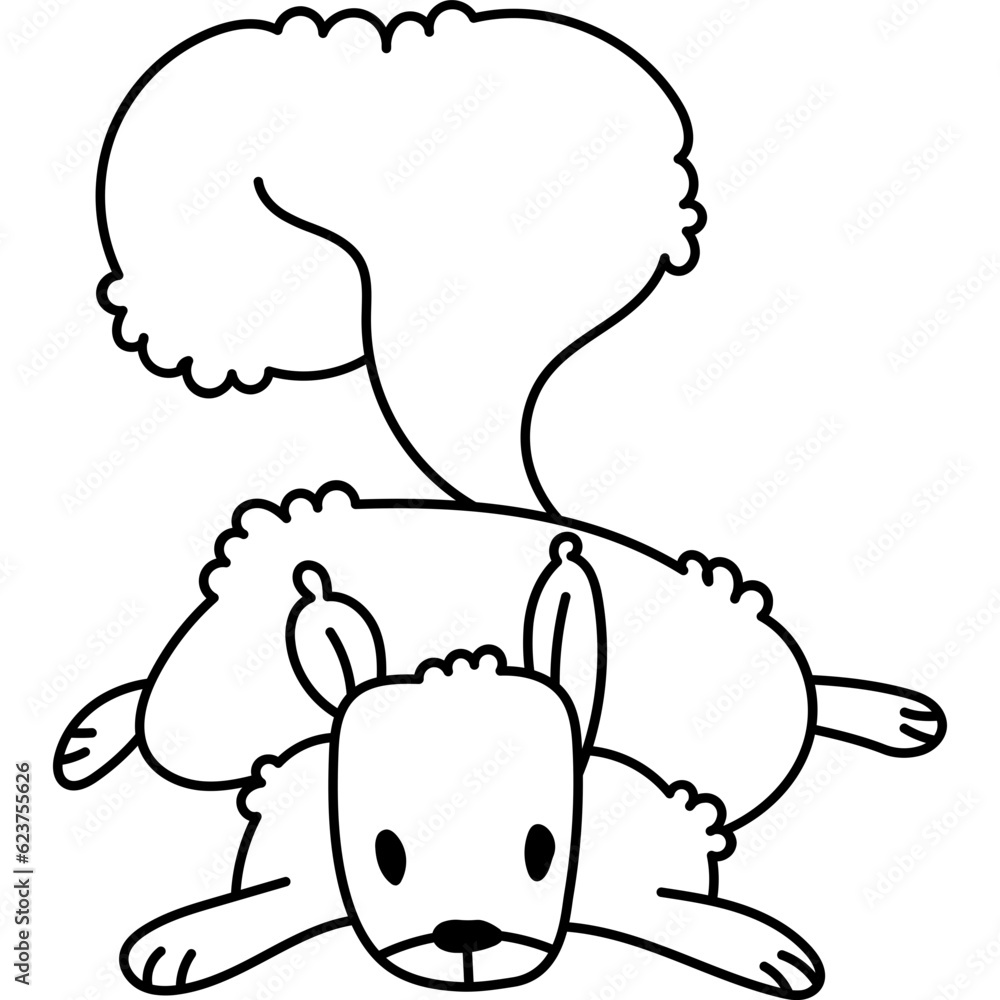 Squirrel Cute Character Coloring page Squirrel Cute Character Coloring page