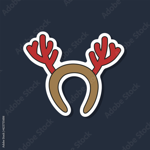 A hoop with Christmas reindeer antlers