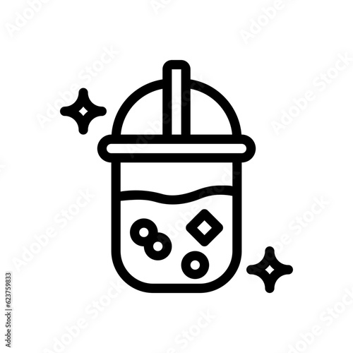 bubble tea line icon