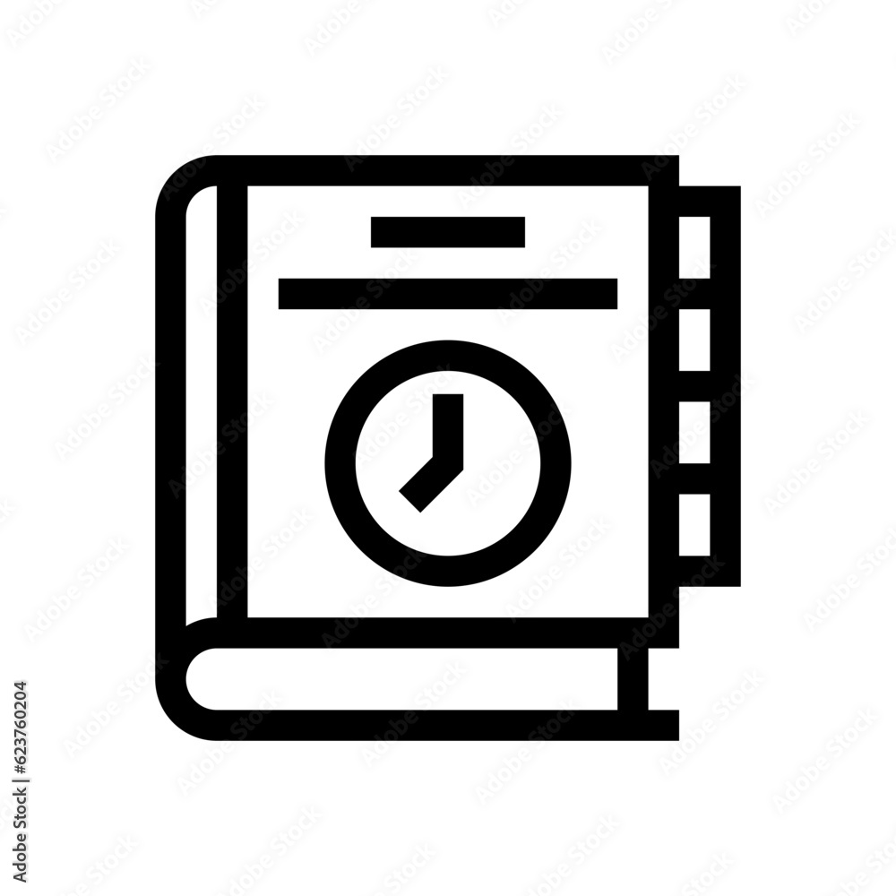 agenda line icon agenda line icon