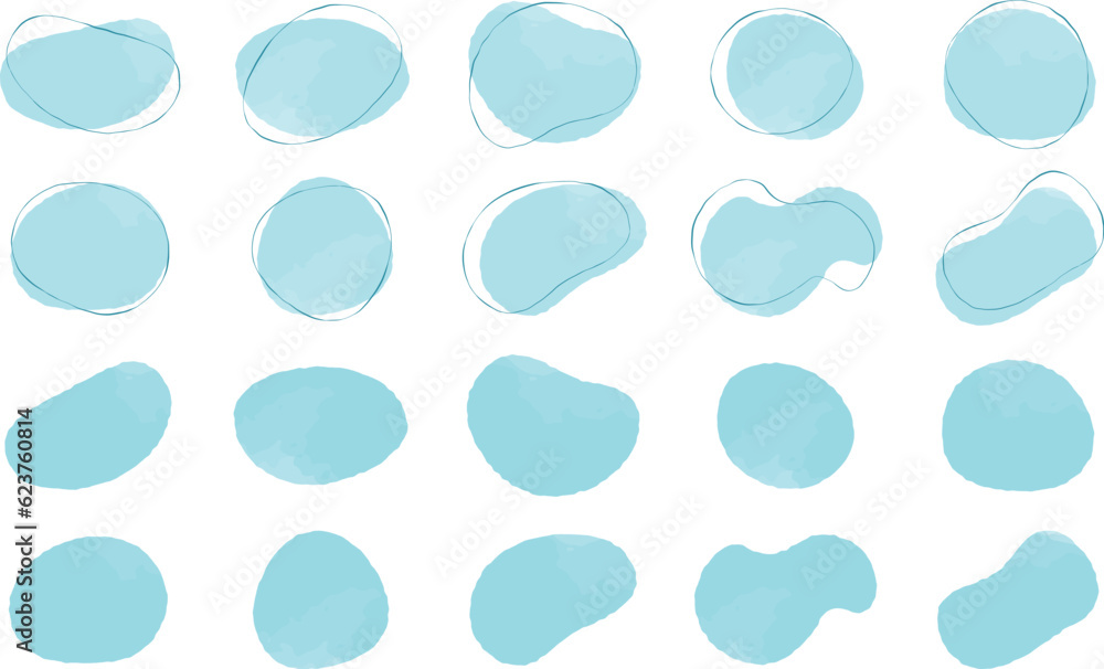 かわいい抽象的なゆるゆるフレーム 水・雫・雨・青フレーム Set of cute abstract shapes.Vector loose frame. vector water frame set. かわいい抽象的なゆるゆるフレーム 水・雫・雨・青フレーム Set of cute abstract shapes.Vector loose frame. vector water frame set.