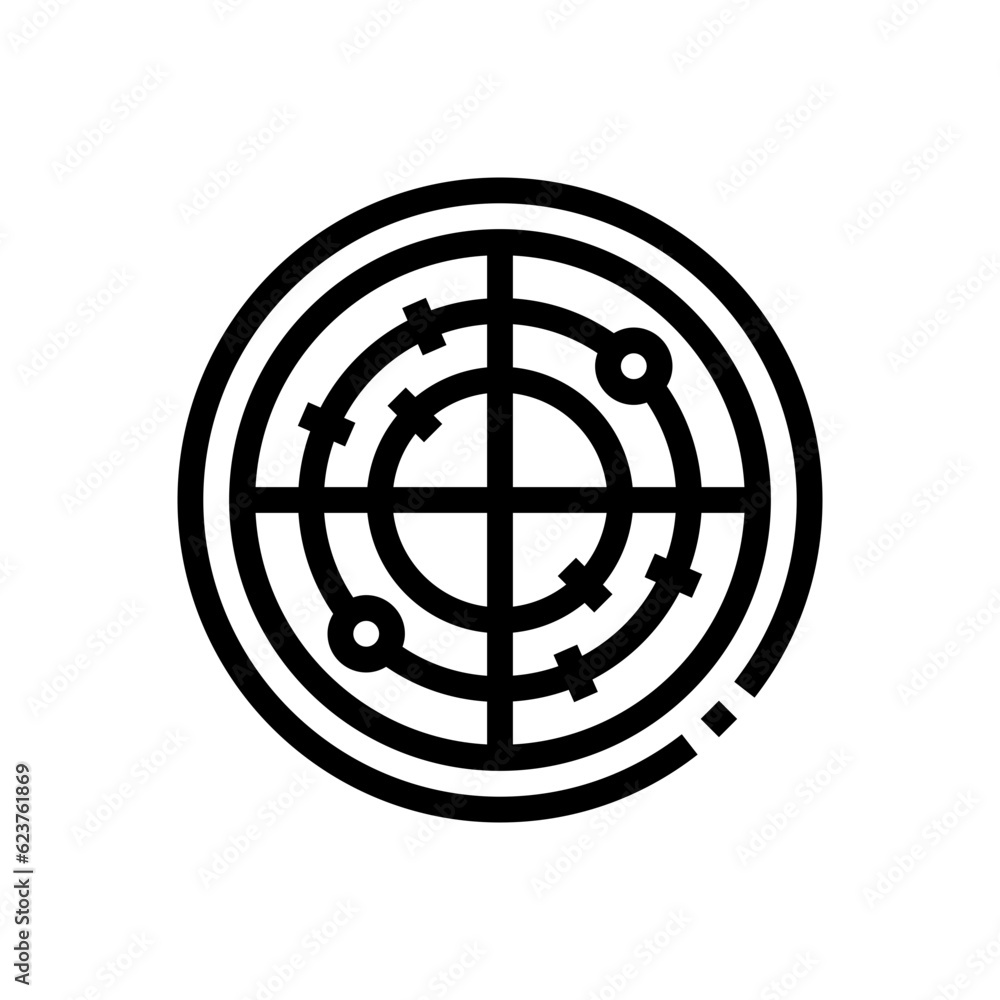 radar line icon radar line icon