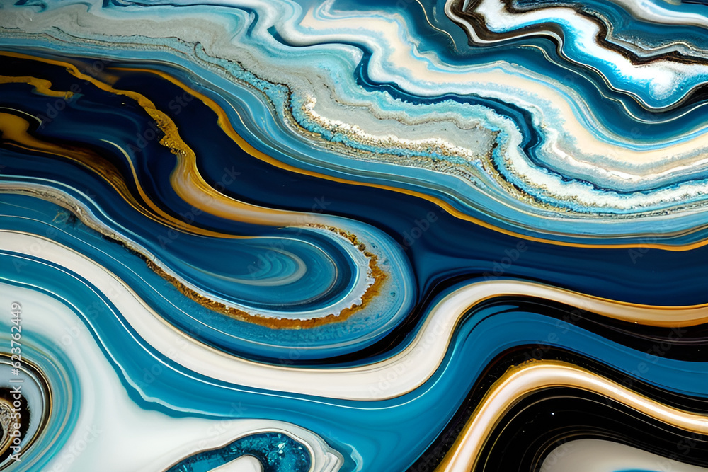abstract blue background with waves. generative ai abstract blue background with waves. generative ai