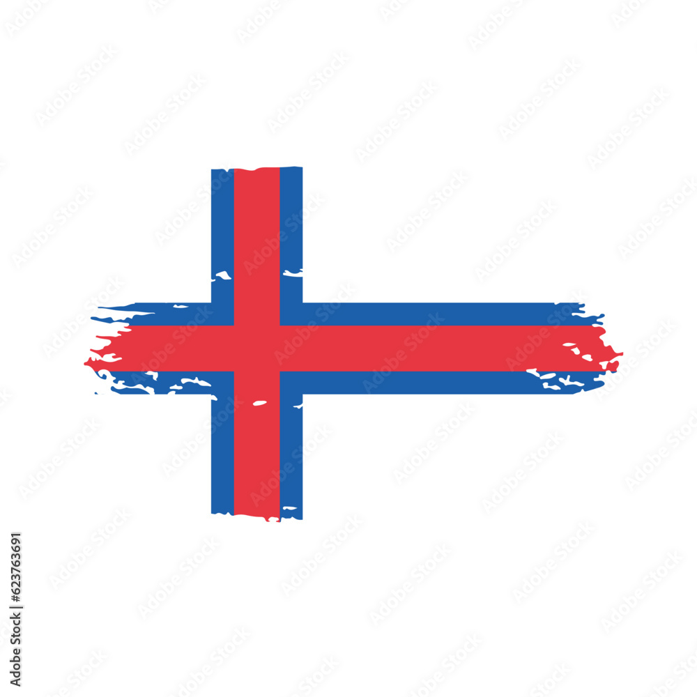 FAROE ISLANDS Vector Flag on White FAROE ISLANDS Vector Flag on White