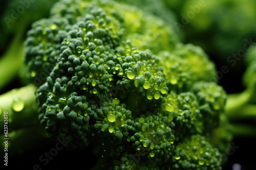 Macro photo of broccoli cabbage © Veniamin Kraskov