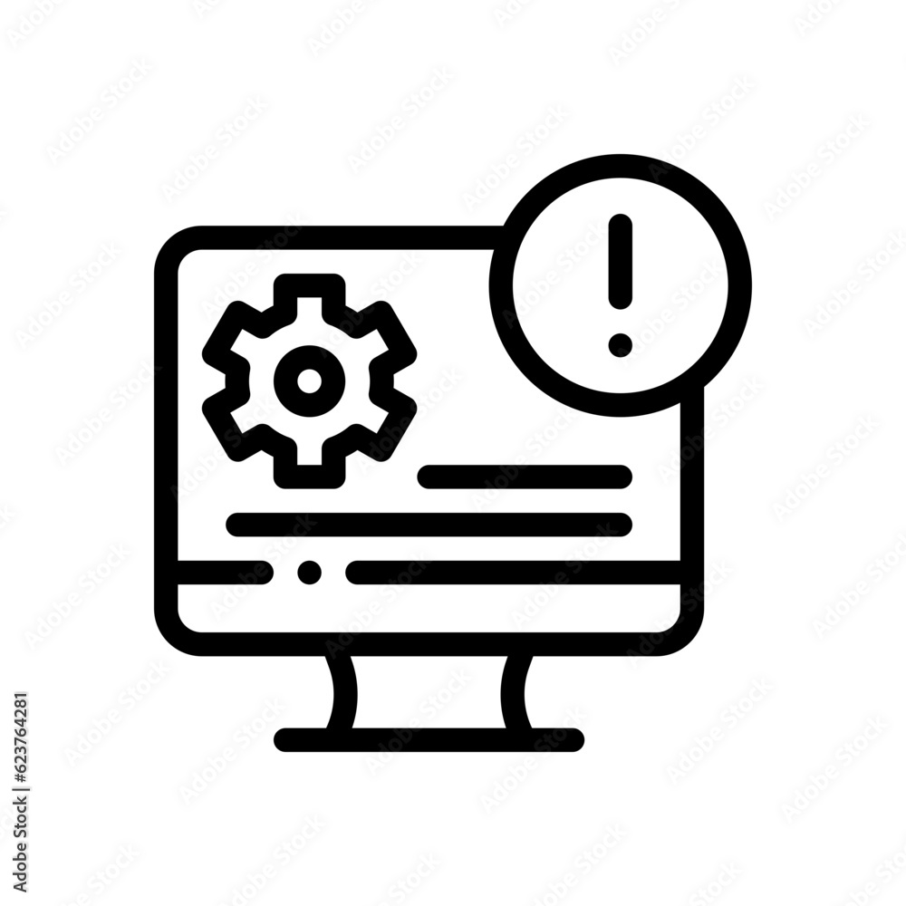 computer line icon computer line icon