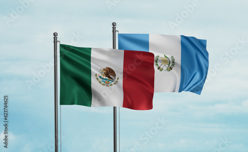 Guatemala and Mexico flag