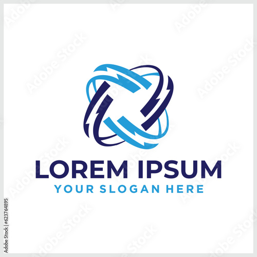 Fresh air circulation logo template