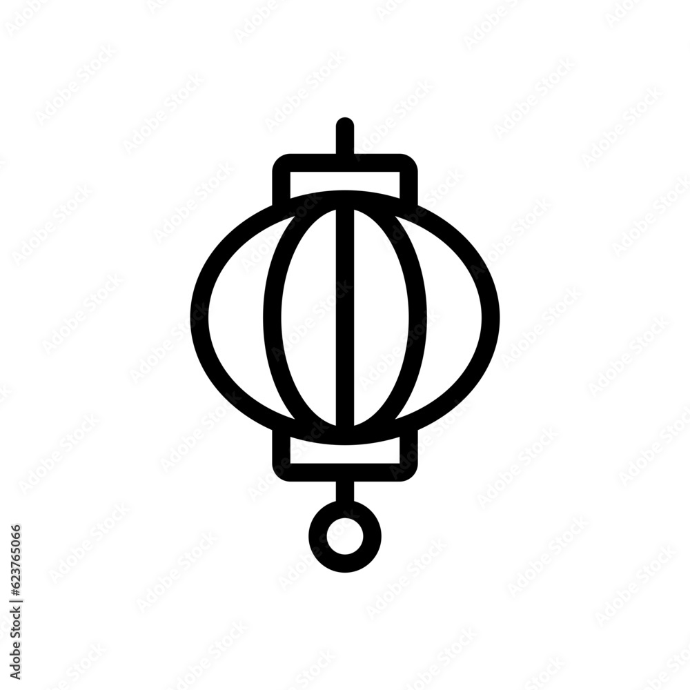 Obraz premium lantern line icon