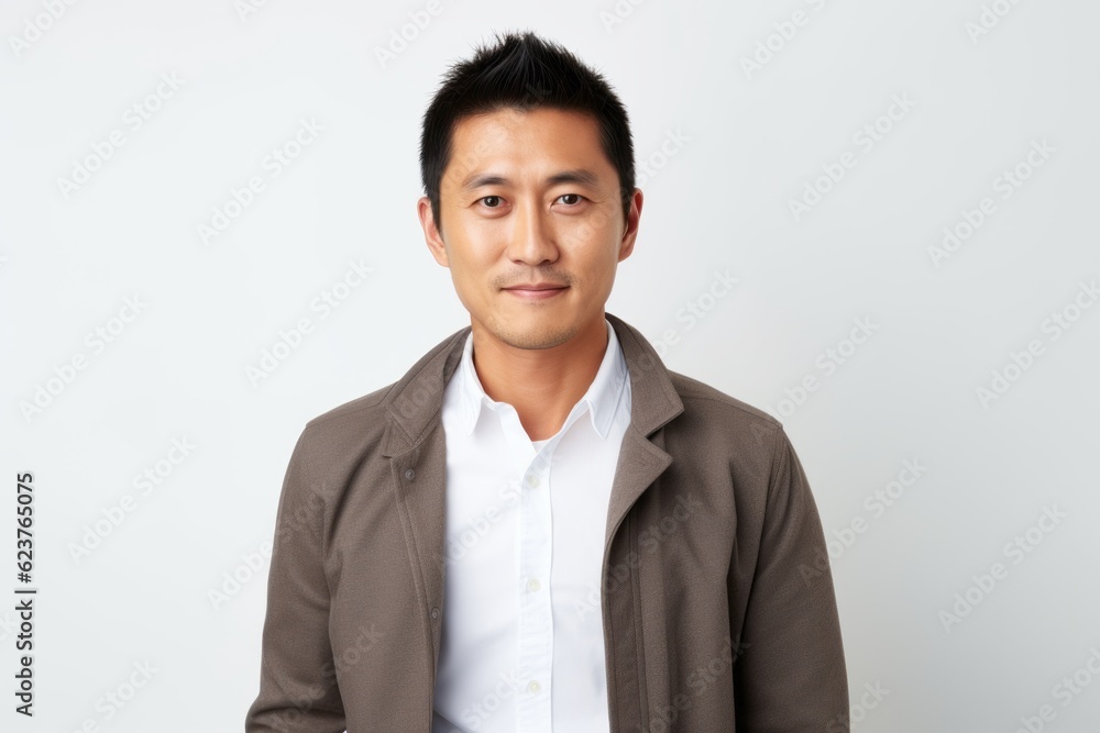 Portrait of a handsome young asian man standing against white background Portrait of a handsome young asian man standing against white background