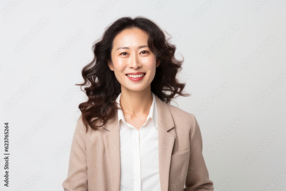 Portrait of a beautiful asian business woman on white background. Portrait of a beautiful asian business woman on white background.