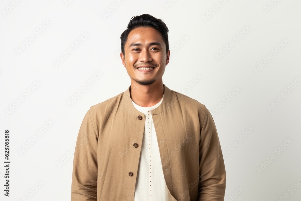 Portrait of happy young asian man smiling on white background. Portrait of happy young asian man smiling on white background.