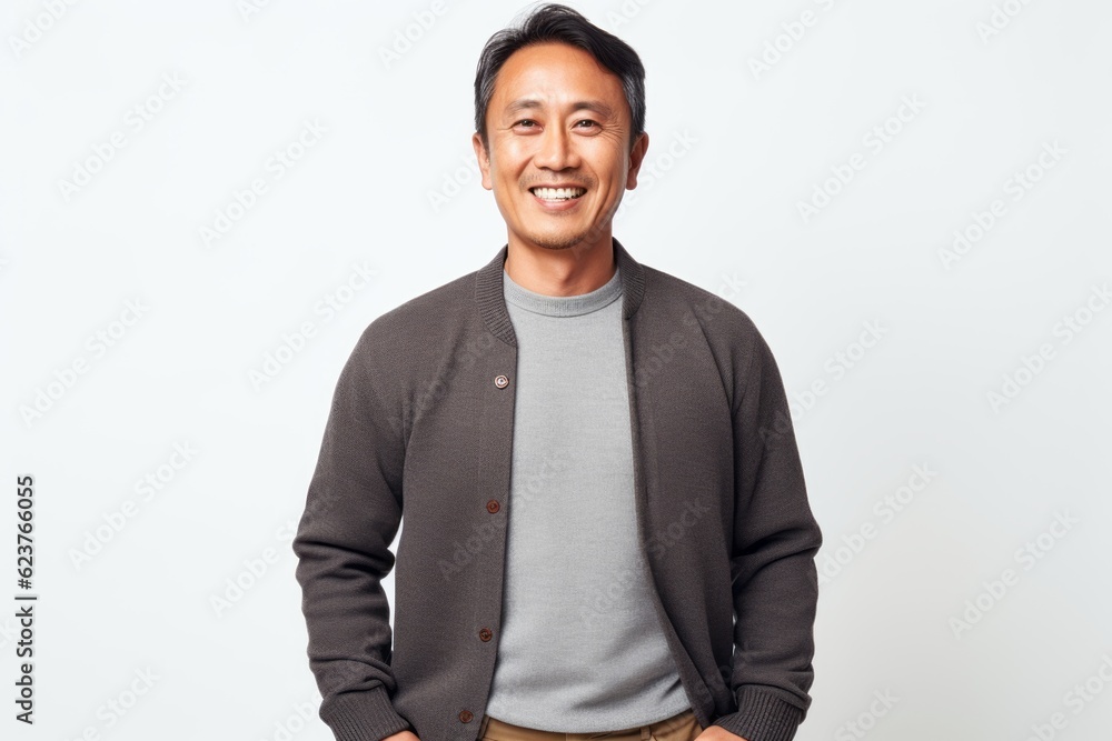 Portrait of a smiling asian man isolated on a white background Portrait of a smiling asian man isolated on a white background