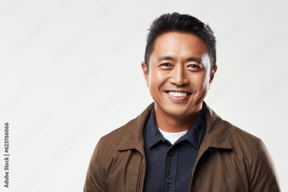 Portrait of a smiling young asian man isolated on white background Portrait of a smiling young asian man isolated on white background