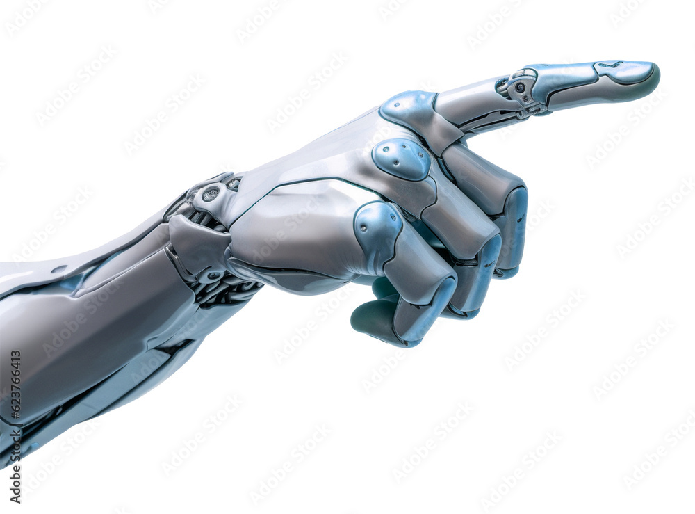 Android Hand Pointing Isolated on Transparent Background - Generative ...