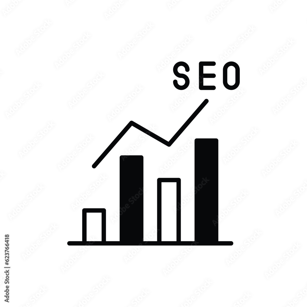 Seo Growth icon vector stock illustration. Seo Growth icon vector stock illustration.