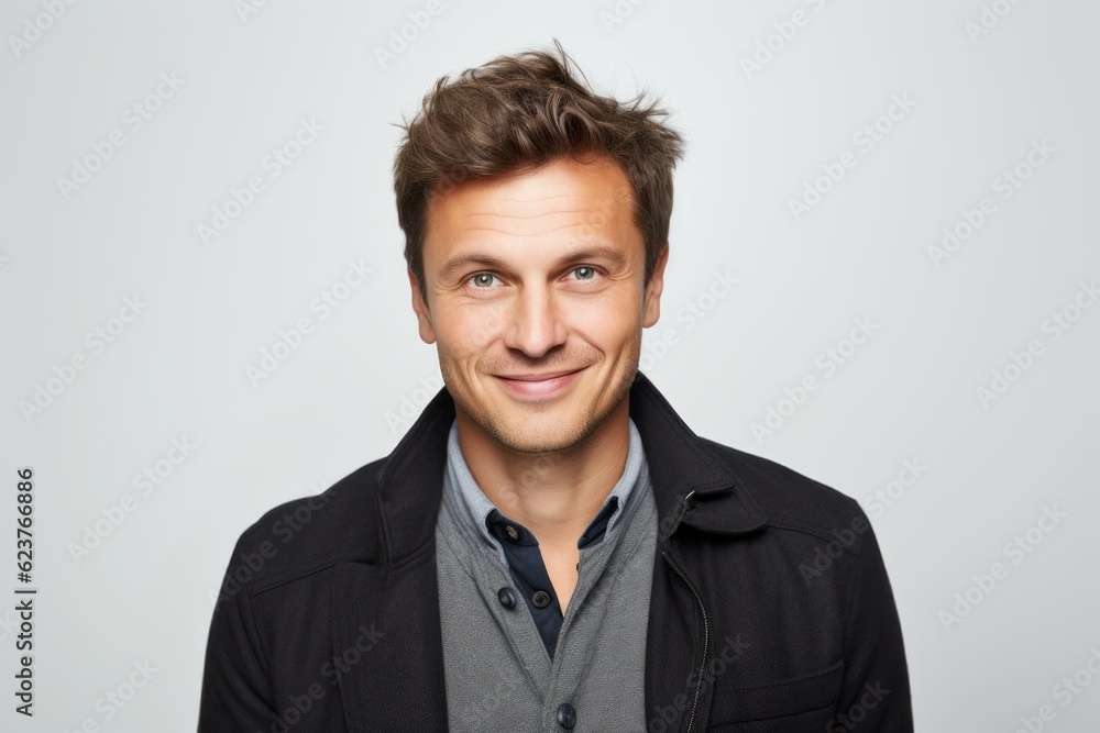 Portrait of a handsome young man smiling at camera over white background Portrait of a handsome young man smiling at camera over white background