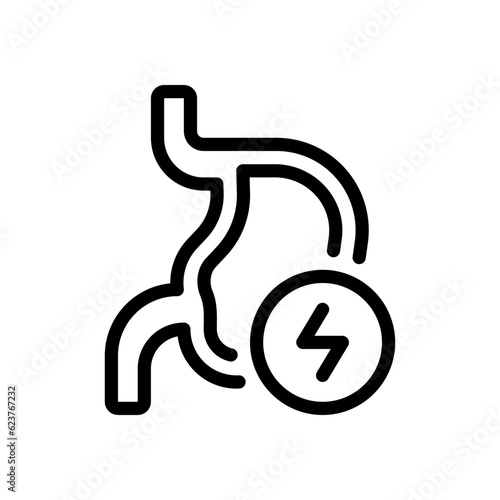 stomachache line icon