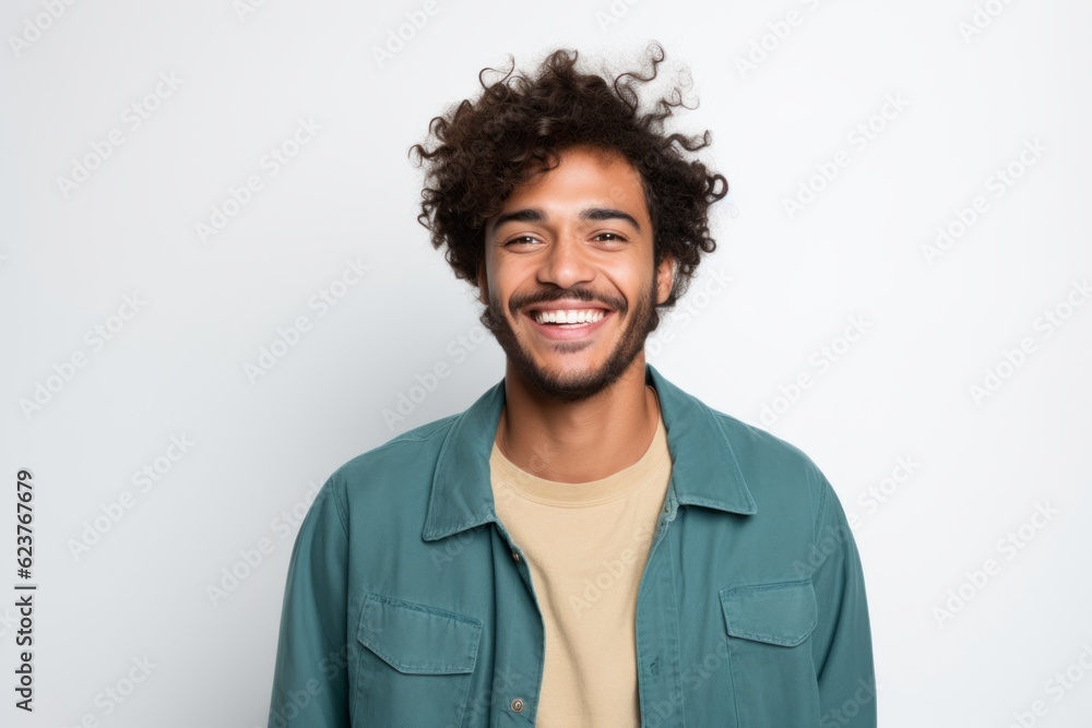 Portrait of a happy young african american man smiling over white background Portrait of a happy young african american man smiling over white background