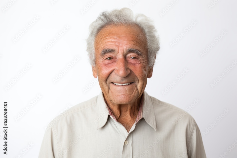 Portrait of a senior man smiling at the camera on white background Portrait of a senior man smiling at the camera on white background