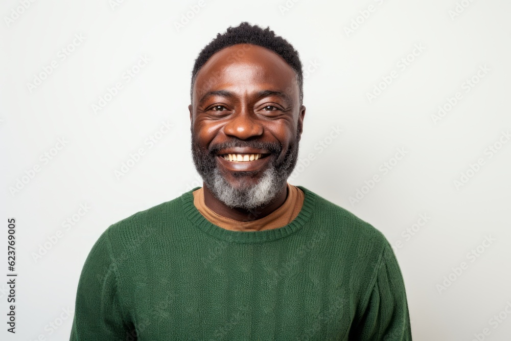 Portrait of a happy african american man smiling against white background Portrait of a happy african american man smiling against white background