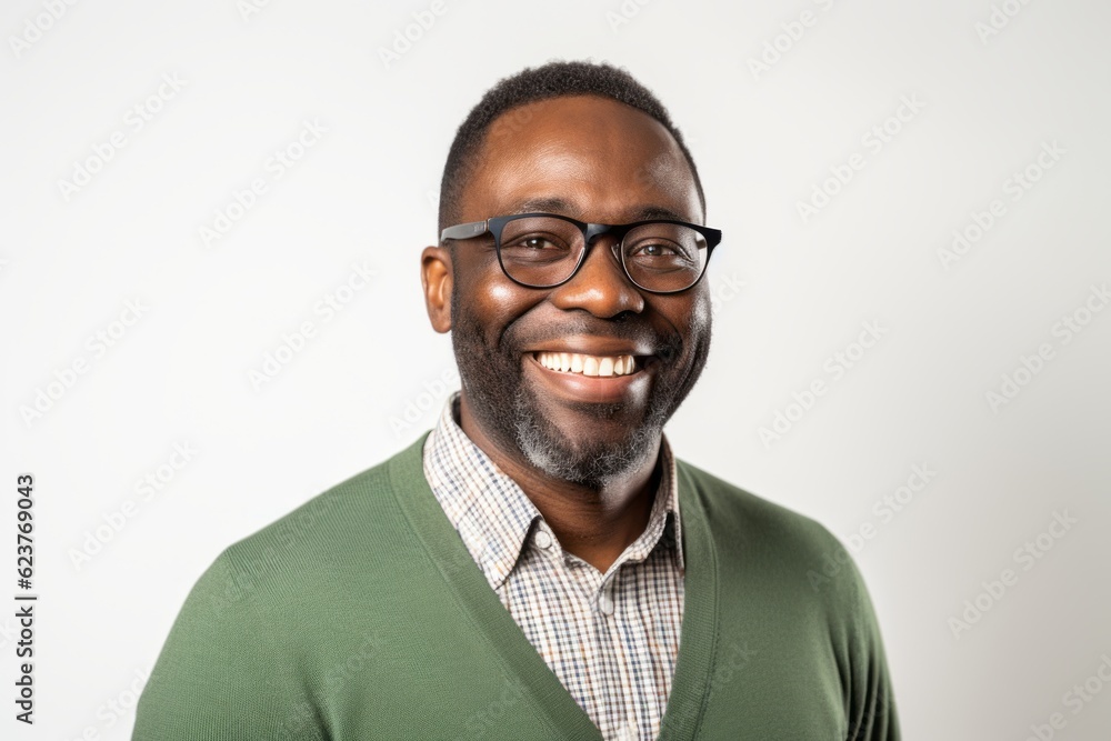 Portrait of a happy african american man with eyeglasses Portrait of a happy african american man with eyeglasses