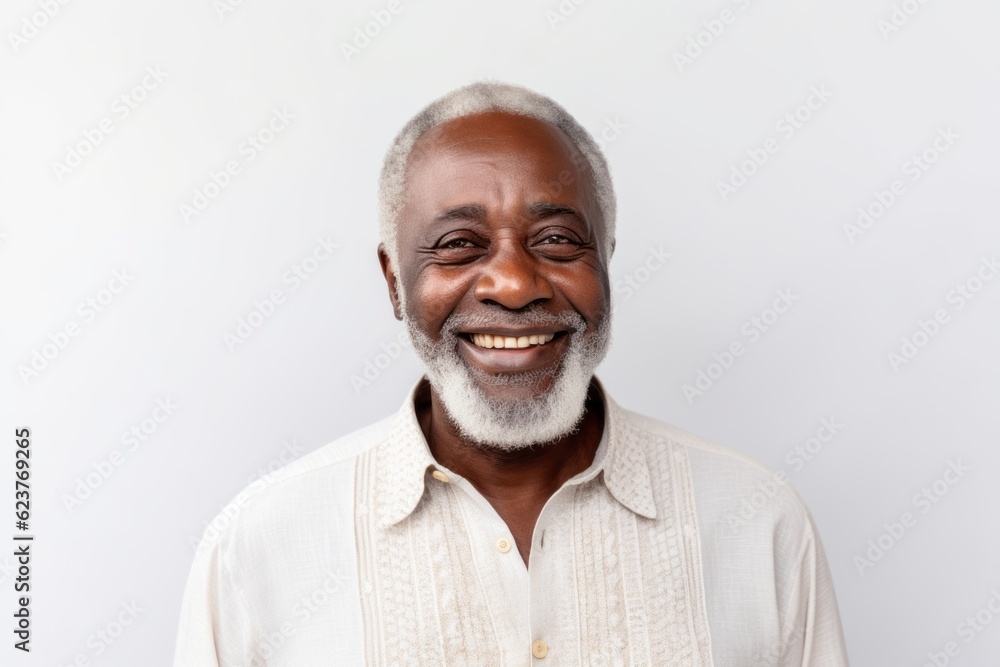 Portrait of happy senior african american man looking at camera Portrait of happy senior african american man looking at camera