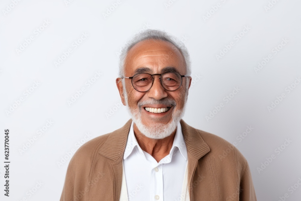 Portrait of a senior asian man wearing glasses on white background. Portrait of a senior asian man wearing glasses on white background.