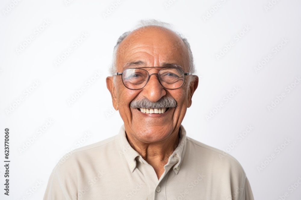 Portrait of senior asian man wearing eyeglasses on white background Portrait of senior asian man wearing eyeglasses on white background