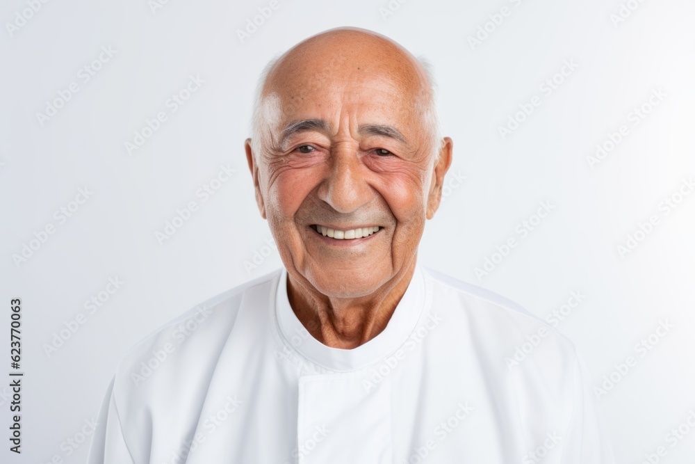 Portrait of a happy senior asian man smiling on white background Portrait of a happy senior asian man smiling on white background
