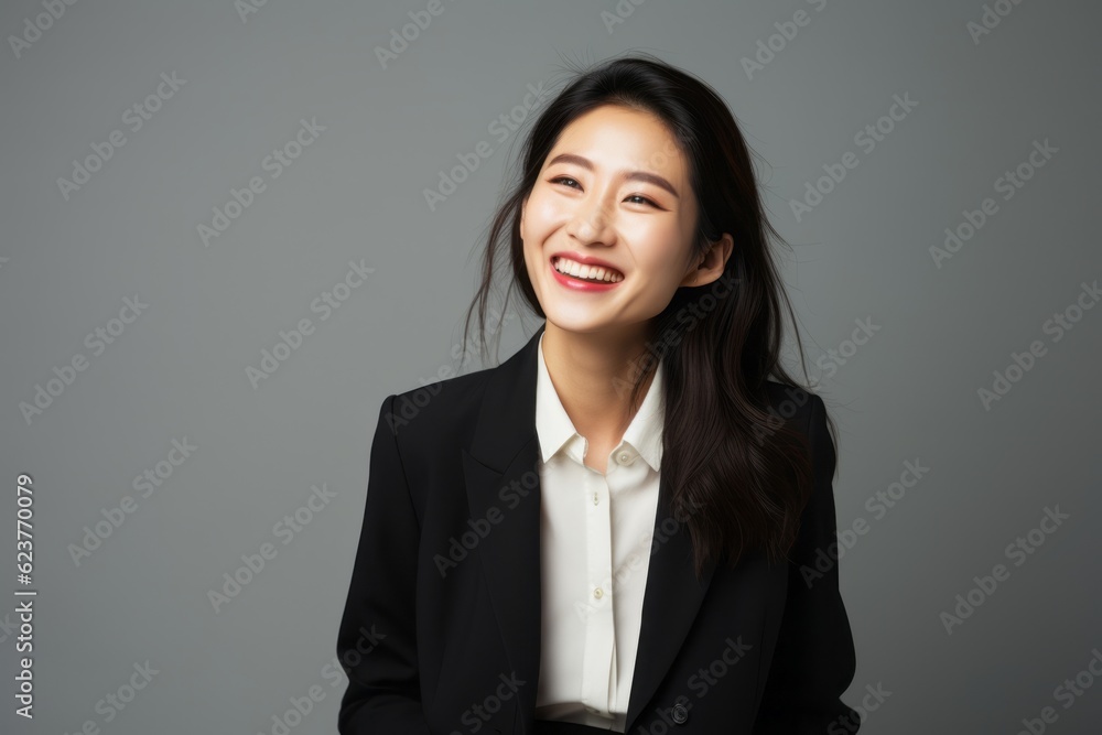 Portrait of a young businesswoman smiling and looking at the camera Portrait of a young businesswoman smiling and looking at the camera