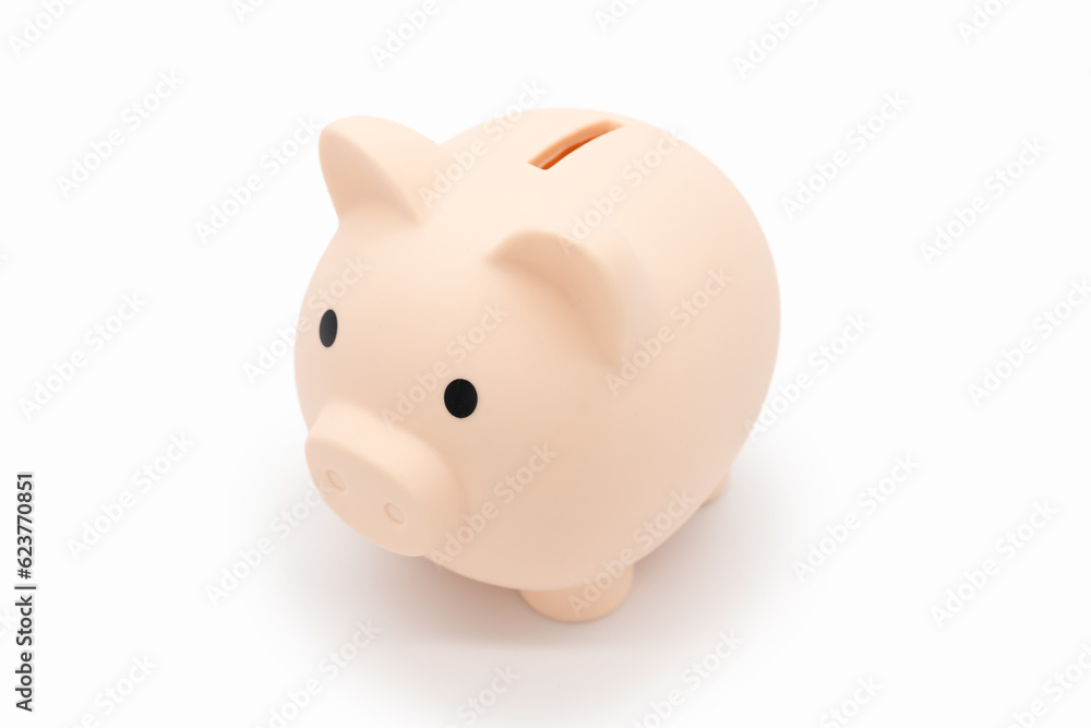 Piggy bank isolated on white background. Saving pig, small money box, planning home finances concept. Piggy bank isolated on white background. Saving pig, small money box, planning home finances concept.