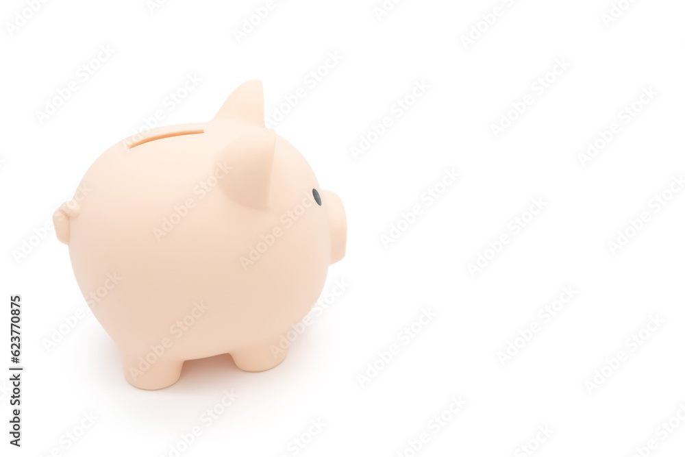 Piggy bank isolated on white background. Saving pig, small money box, planning home finances concept. Piggy bank isolated on white background. Saving pig, small money box, planning home finances concept.