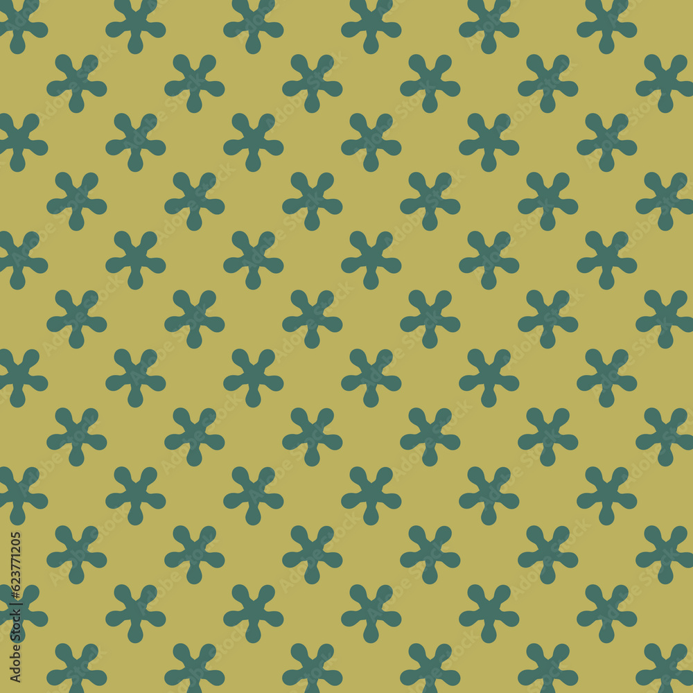 Cute trendy pattern in green colors. Repeated pattern illustration. Wallpaper design