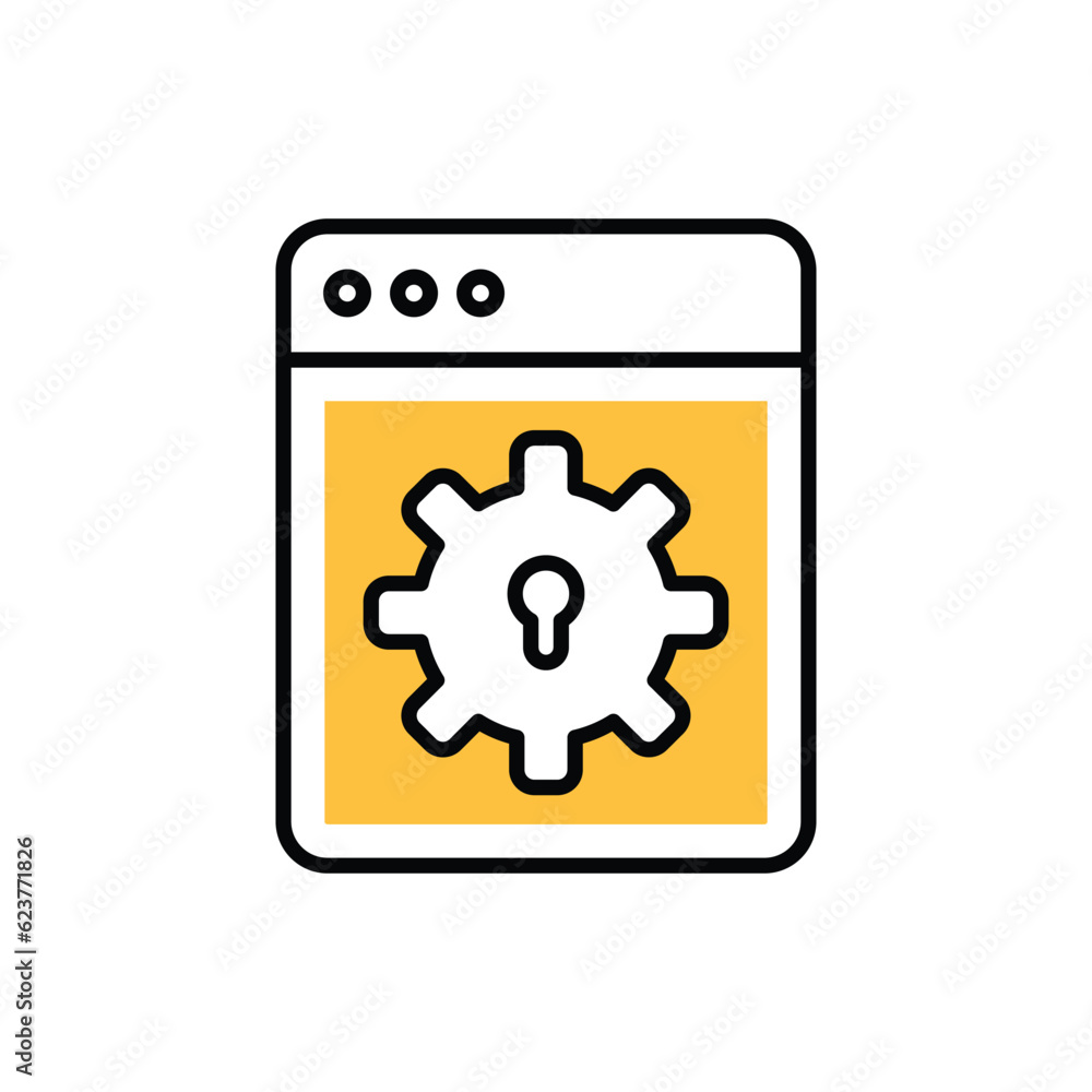 Seo Security icon vector stock illustration. Seo Security icon vector stock illustration.