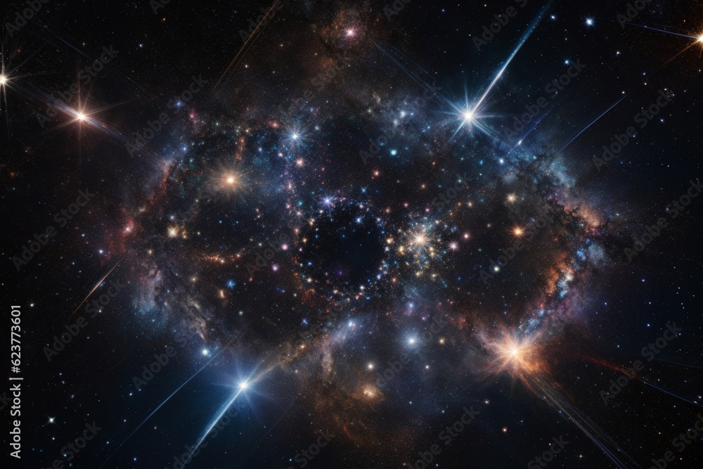 Colorful space galaxy cloud nebula. Stary night cosmos. Universe science astronomy. Supernova background wallpaper. Generative Al Colorful space galaxy cloud nebula. Stary night cosmos. Universe science astronomy. Supernova background wallpaper. Generative Al