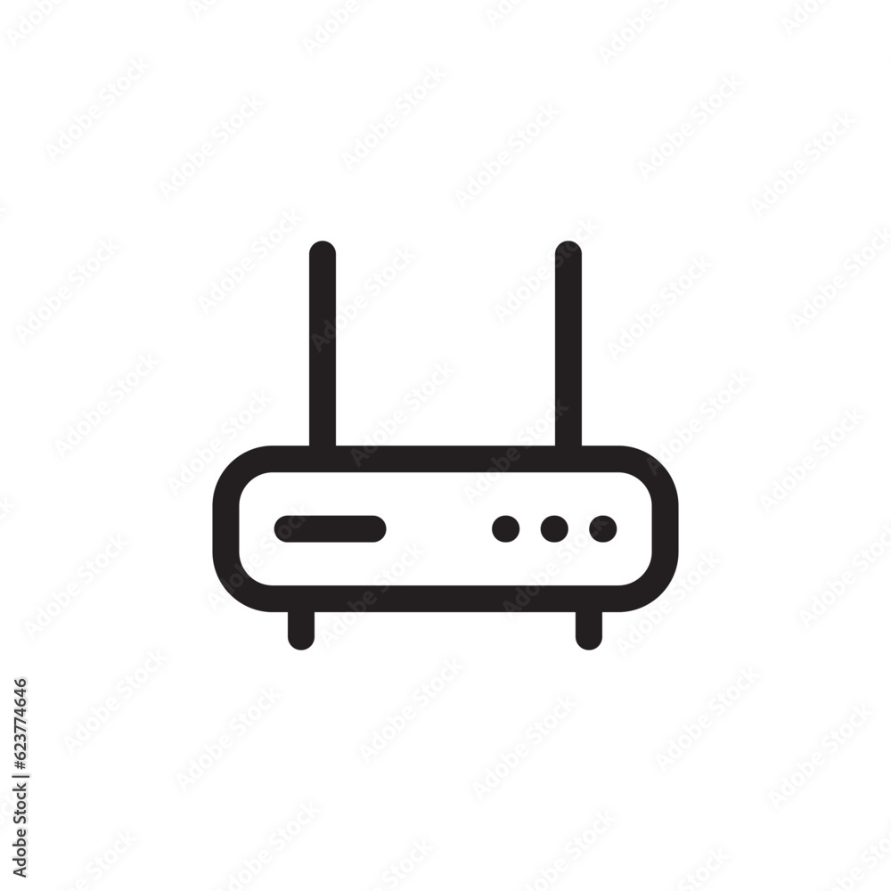 Router vector icon. Router flat sign design. Router distance symbol pictogram. UX UI icon Router vector icon. Router flat sign design. Router distance symbol pictogram. UX UI icon