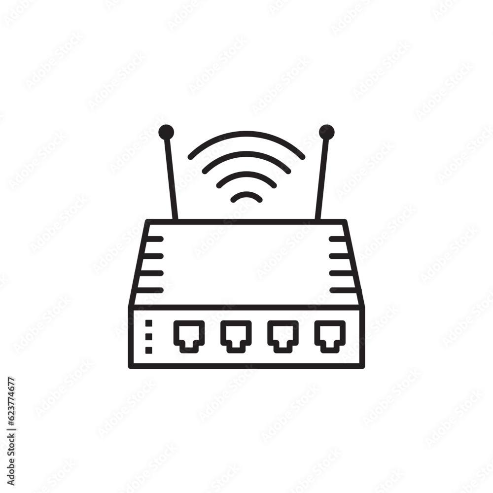 Router vector icon. Router flat sign design. Router distance symbol pictogram. UX UI icon Router vector icon. Router flat sign design. Router distance symbol pictogram. UX UI icon