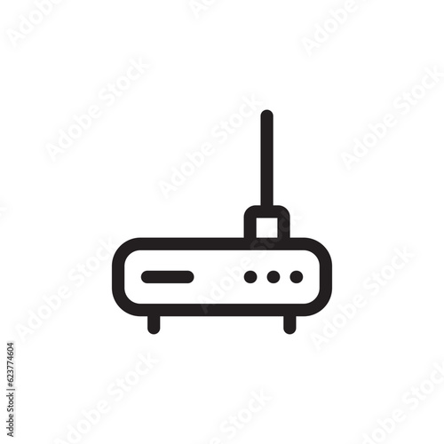 Router vector icon. Router flat sign design. Router distance symbol pictogram. UX UI icon