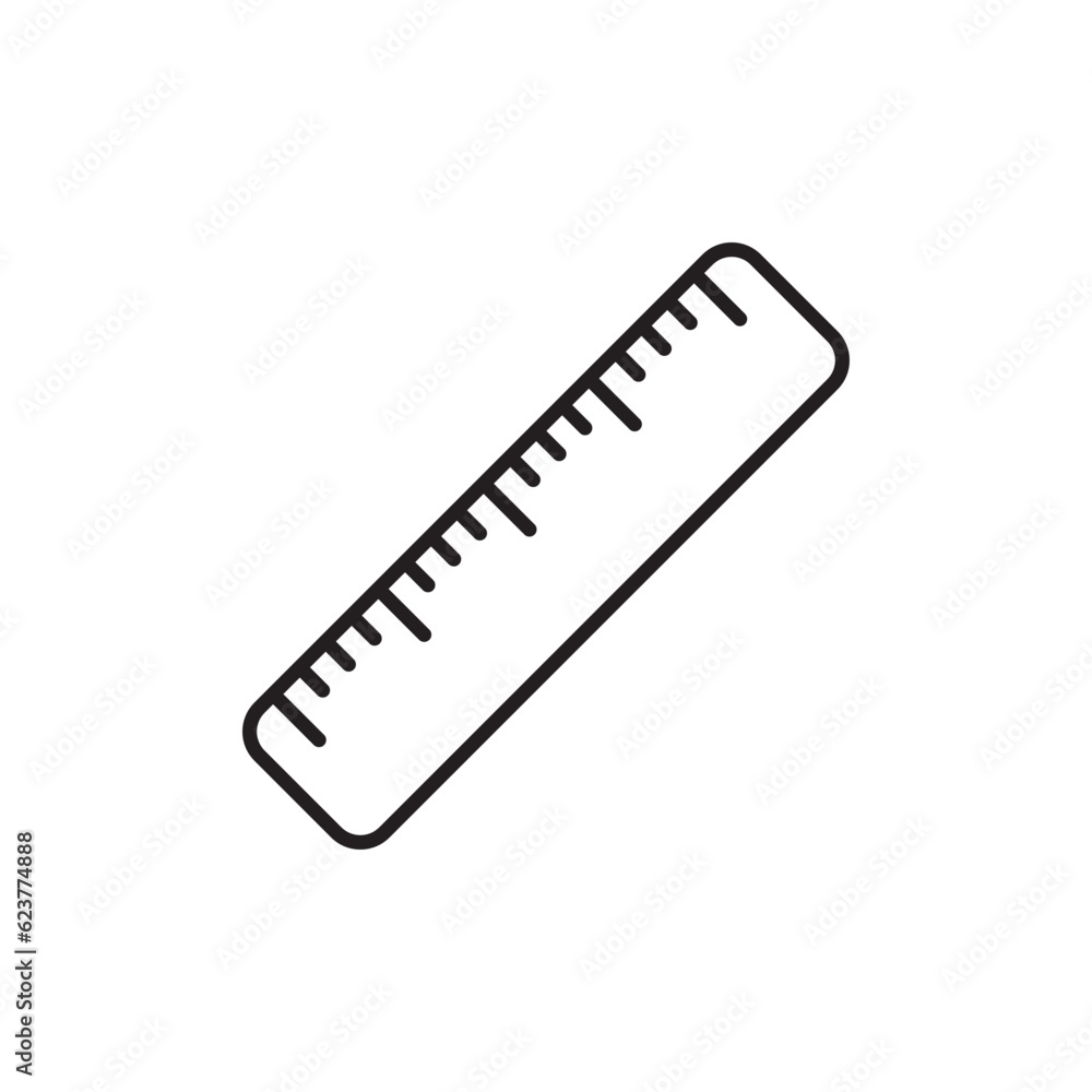 Ruler vector icon. Ruler flat sign design. Ruler distance symbol pictogram. UX UI scale icon Ruler vector icon. Ruler flat sign design. Ruler distance symbol pictogram. UX UI scale icon