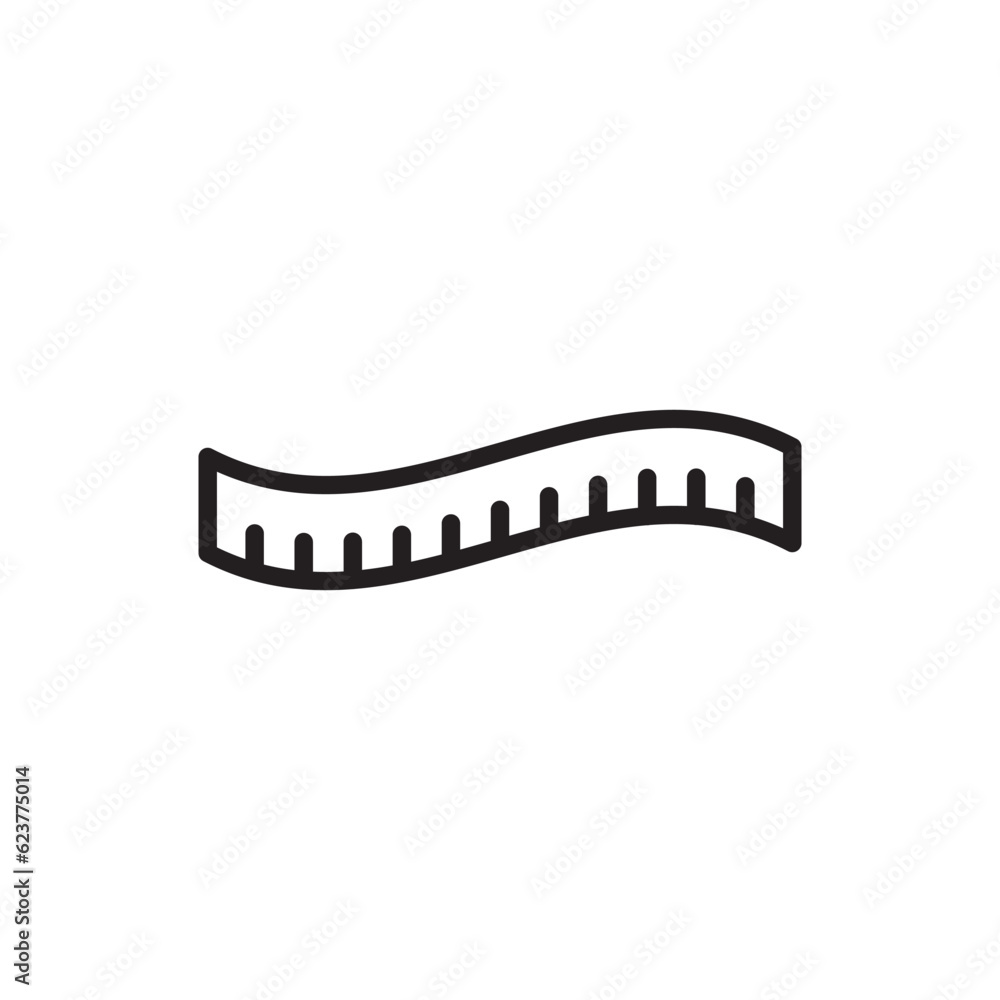 Ruler vector icon. Ruler flat sign design. Ruler distance symbol ...