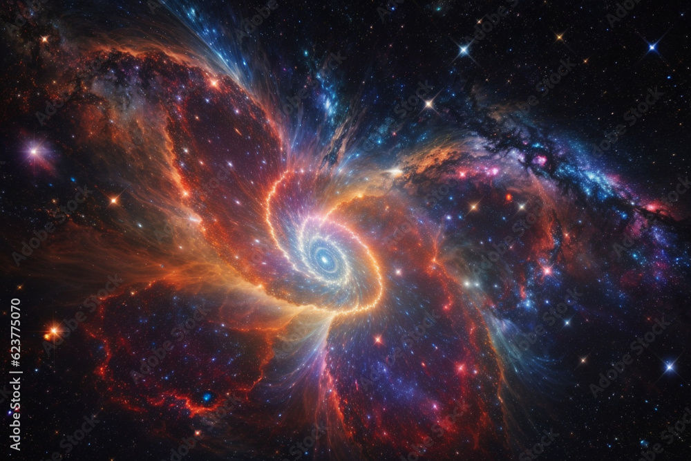 Colorful space galaxy cloud nebula. Stary night cosmos. Universe science astronomy. Supernova background wallpaper. Generative Al Colorful space galaxy cloud nebula. Stary night cosmos. Universe science astronomy. Supernova background wallpaper. Generative Al